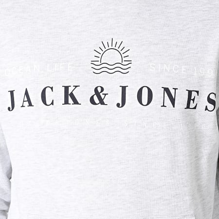 Jack And Jones - Sweat Capuche Tahoe Gris Chiné