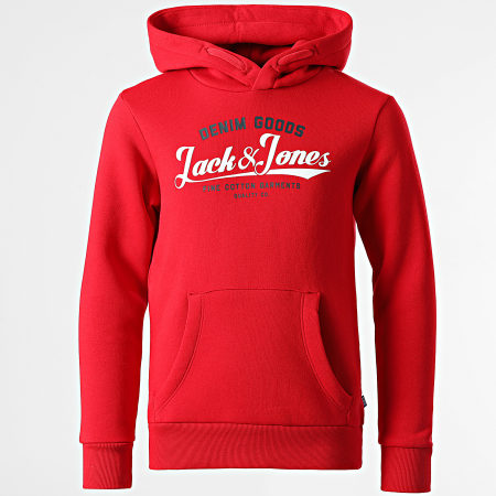 Jack And Jones Sweat Capuche Enfant Logo 12173883 Rouge Ryses