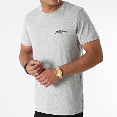 Jack And Jones - Tee Shirt Tristans Small Gris Chiné