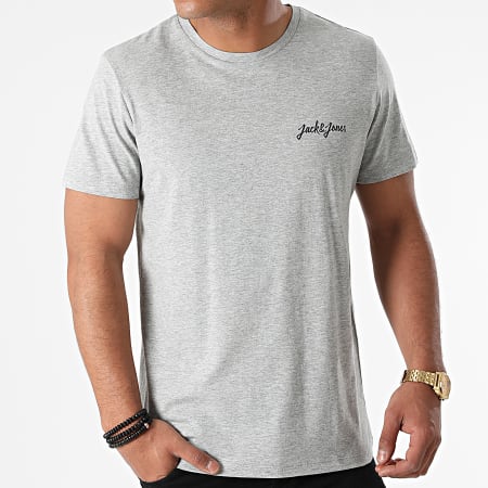 Jack And Jones - Tee Shirt Tristans Small Gris Chiné