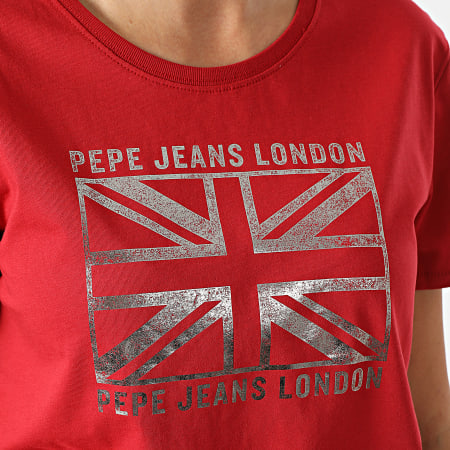 Pepe Jeans - Tee Shirt Femme Zeldas Rouge
