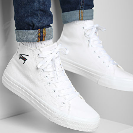Tommy Jeans - Baskets Long Lace Midcut Vulcan 0714 White