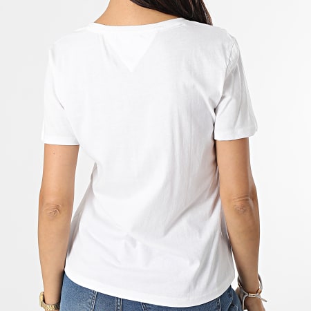 Tommy Jeans - Tee Shirt Slim Femme Soft 9385 Blanc