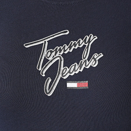 Tommy Jeans - Tee Shirt Skinny Femme Script 9558 Bleu Marine
