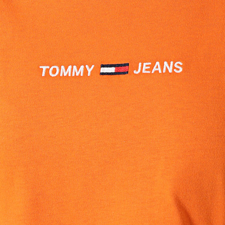 Tommy Jeans - Tee Shirt Crop Femme BXY Linear 0057 Orange