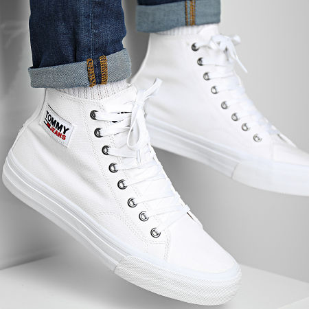 Tommy Jeans - Baskets Mid Cut Long Lace Up Vulcan 0662 White
