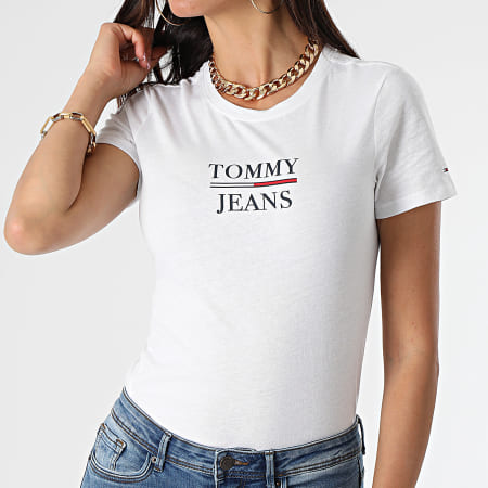Tommy Jeans - Camiseta Tommy 0411 Essential Blanco Mujer