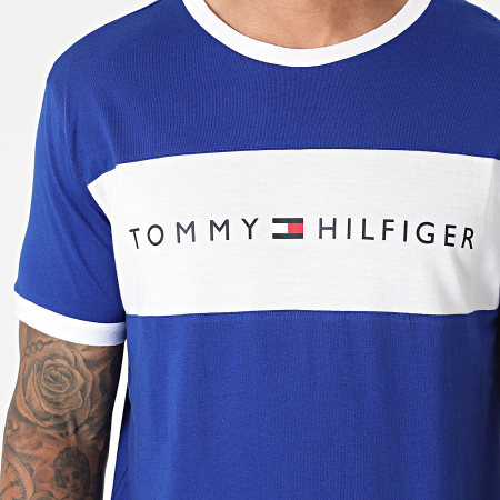 Tommy Hilfiger - Maglietta con logo CN e bandiera 1170 blu reale