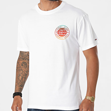 Tommy Jeans - Tee Shirt Circular Graphic 0892 Blanc