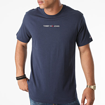 Tommy Jeans - Tee Shirt Small Text 9701 Bleu Marine