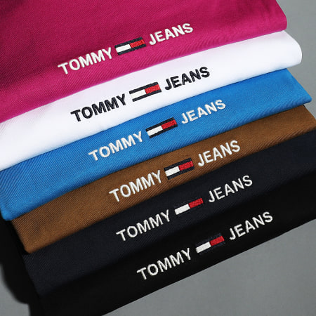 Tommy Jeans - Maglietta con testo piccolo 9701 Navy