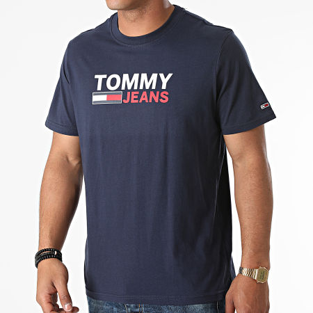 Tommy Jeans - Camiseta Corp Logo 0103 Azul Marino