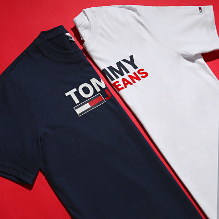 Tommy Jeans - Tee Shirt Corp Logo 0103 Bleu Marine