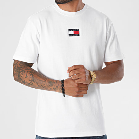 Tommy Jeans - Tee Shirt Tommy Badge 0925 Blanc