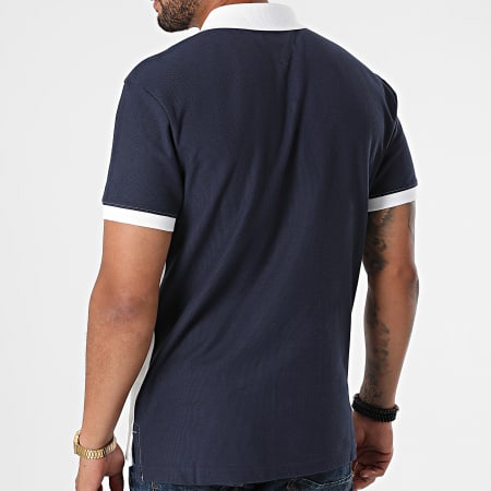Tommy Jeans - Polo Manches Courtes Timeless Tommy Block 9627 Blanc Bleu Marine