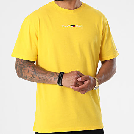 Tommy Jeans - Tee Shirt Small Text 9701 Jaune
