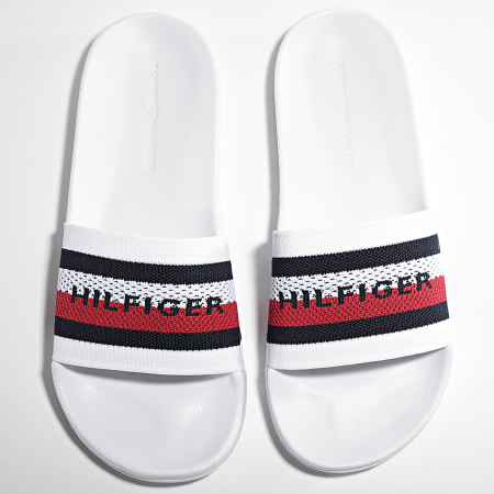 Tommy Hilfiger - Claquettes Knited Pool Slide 3642 White