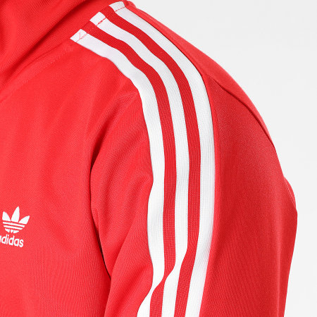 Adidas Originals - Beckenbauer H09111 Chaqueta con cremallera a rayas rojas