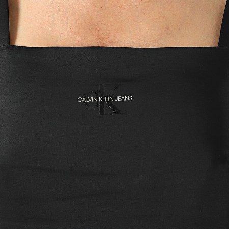 Calvin Klein - Vestido de mujer de tirantes anchos de satén 6272 Negro