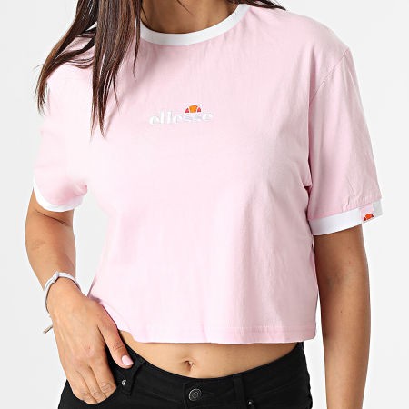 Ellesse - Tee Shirt Crop Femme Derla Rose
