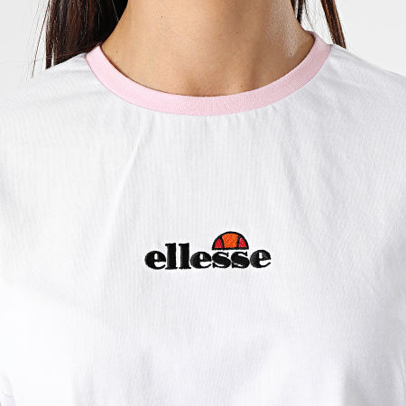 Ellesse - Tee Shirt Crop Femme Derla Blanc