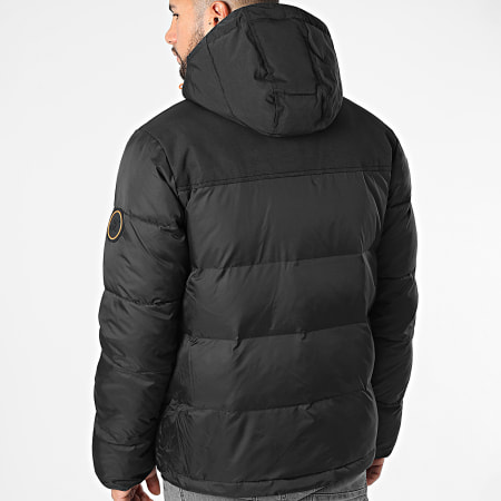 Final Club - Premium Puffer Jacket Giacca con cappuccio nero arancione