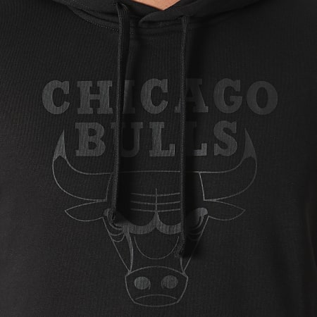 New Era - Felpa con cappuccio con logo della squadra dei Chicago Bulls 11546180 Nero