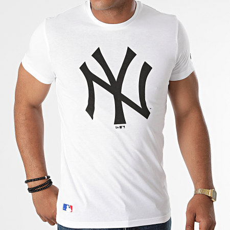 New Era - Tee Shirt New York Yankees Team Logo 11863818 Blanc