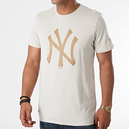 New Era - Tee Shirt Team Logo New York Yankees 12033497 Beige