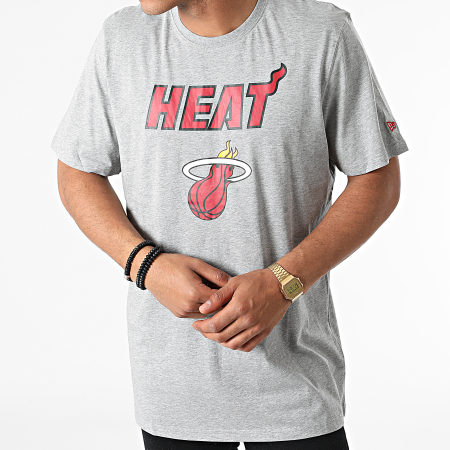 New Era - Maglietta Logo Miami Heat 11530751 Grigio scuro