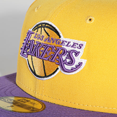 New Era  - Casquette Fitted 59Fifty NBA Basic 10861623 Los Angeles Lakers Jaune Violet