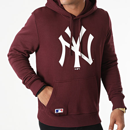 New Era - Sudadera con capucha Team Logo New York Yankees 11863699 Burdeos