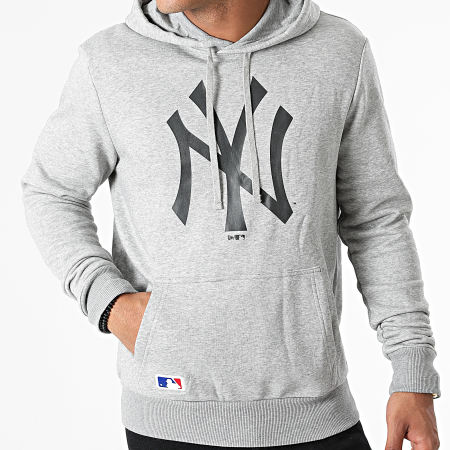 New Era - Sweat Capuche Team Logo New York Yankees 11863700 Gris Chiné