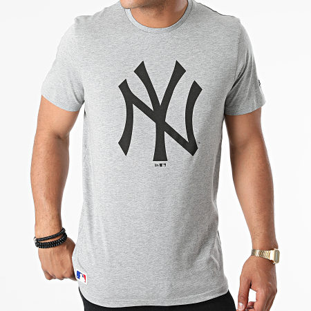 New Era - Maglietta Logo New York Yankees 11863696 Grigio scuro