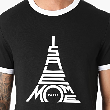 Sale Môme Paris - Tee Shirt Ringer Paris Noir Blanc