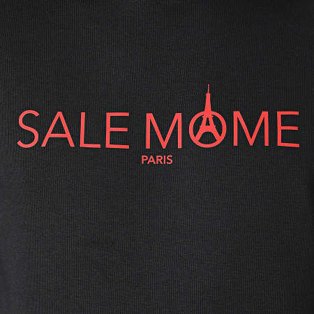 Sale Môme Paris - Sweat Capuche Logo Noir Rouge