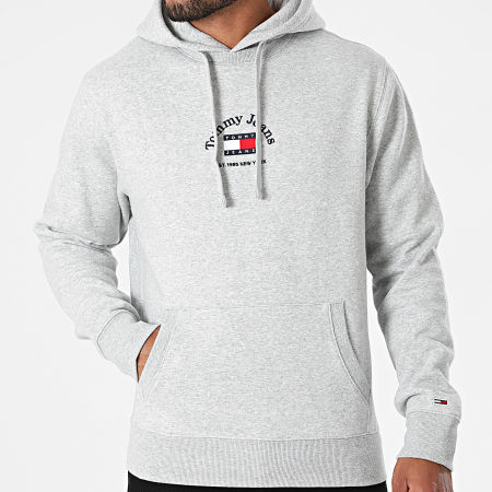 Tommy Jeans - Sweat Capuche Timeless 0909 Gris Chiné