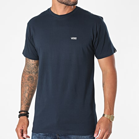 Vans - Logotipo pecho izquierdo Camiseta A3CZE Azul marino