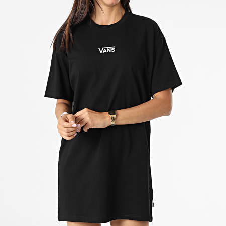 Vans - Center Vee Vestido Camiseta Mujer Negro