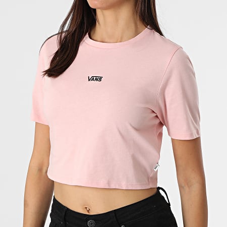 Vans - Tee Shirt Crop Femme Flying V Rose