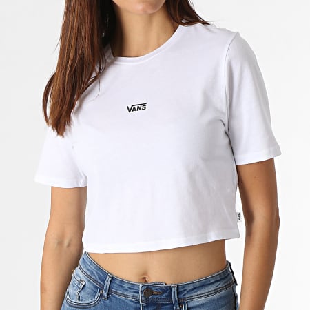 Vans - Tee Shirt Crop Femme VN0A54QUWHT Blanc