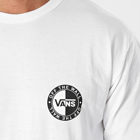 Vans - Tee Shirt Manches Longues Off The Wall Classic Slanted Check A5FQ8 Blanc
