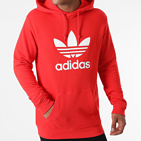 Adidas Originals - Sweat Capuche Trefoil H06668 Rouge