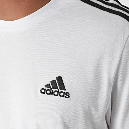 Adidas Sportswear - Tee Shirt A Bandes 3 Stripes GL3733 Blanc