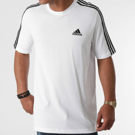 Adidas Sportswear - Maglietta a 3 strisce GL3733 Bianco