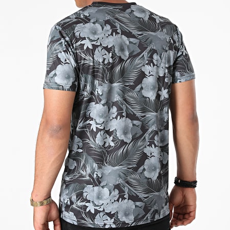 Charo - Tee Shirt De Sport Floral Maracana Noir Gris