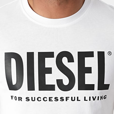 Diesel - Tee Shirt Diegos Ecologo A02877-0AAXJ Blanc