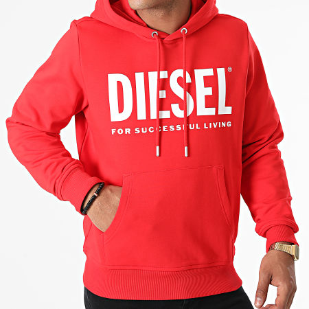 Diesel - Sweat Capuche Girk Ecologo A02813-0BAWT Rouge