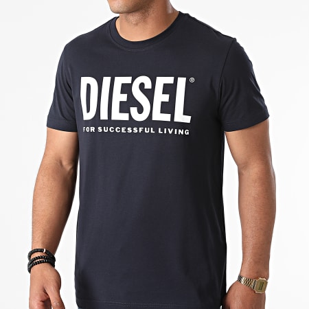 Diesel - Tee Shirt Diegos Ecologo A02877-0AAXJ Bleu Marine