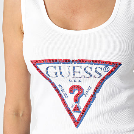Guess - Camiseta de tirantes de mujer W1YP49 Blanca